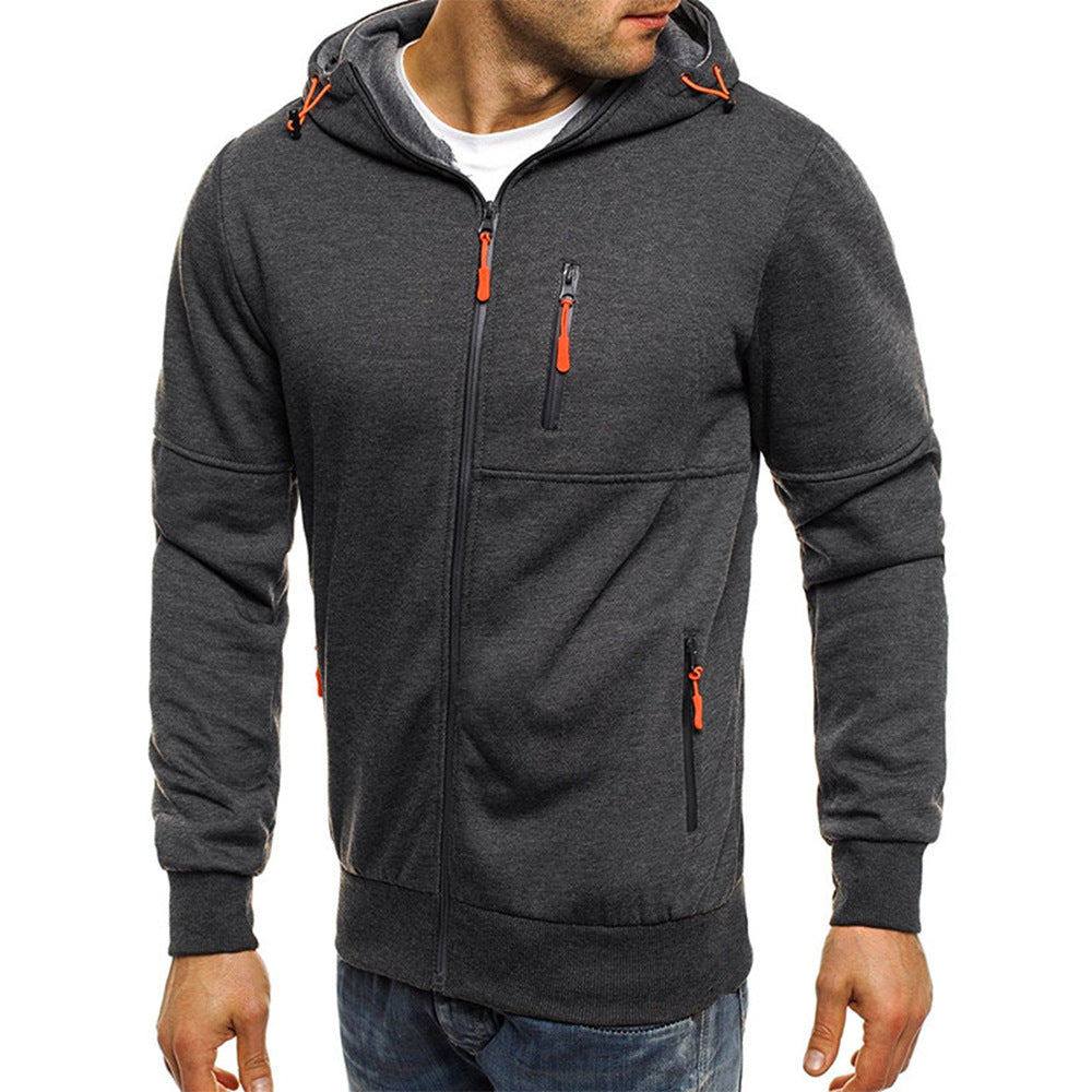 WESTMARE Men's Loose Fit Full-Zip Work Hoodie - White
