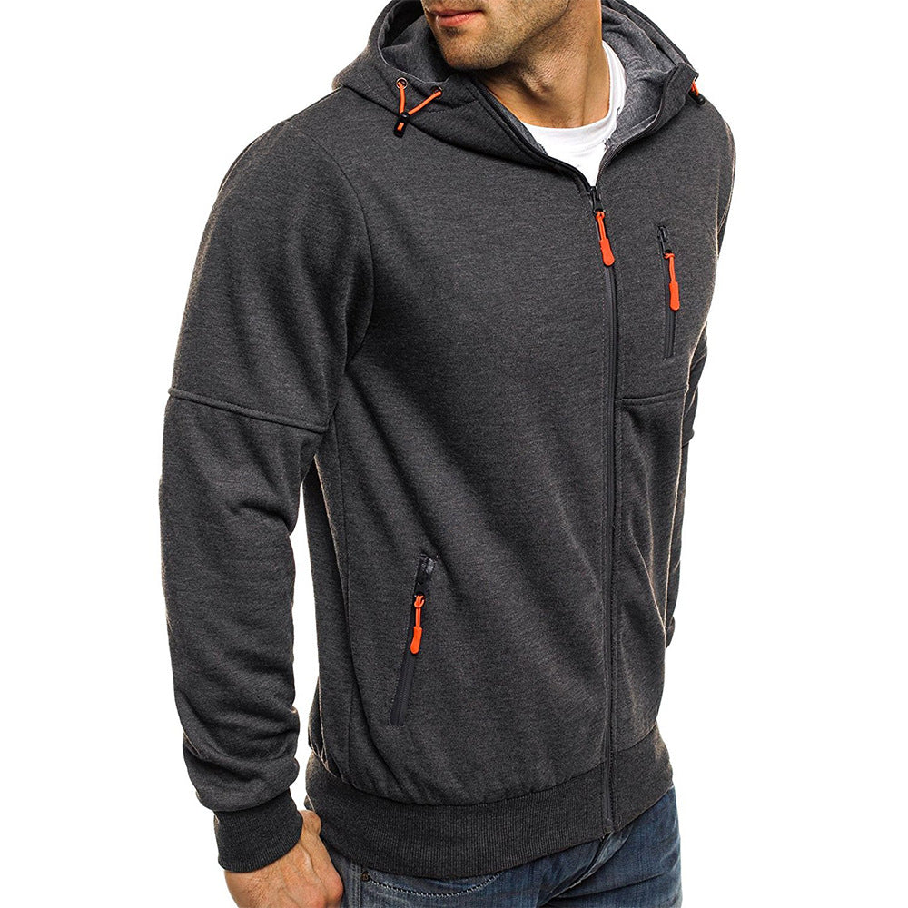 WESTMARE Men's Loose Fit Full-Zip Work Hoodie - White