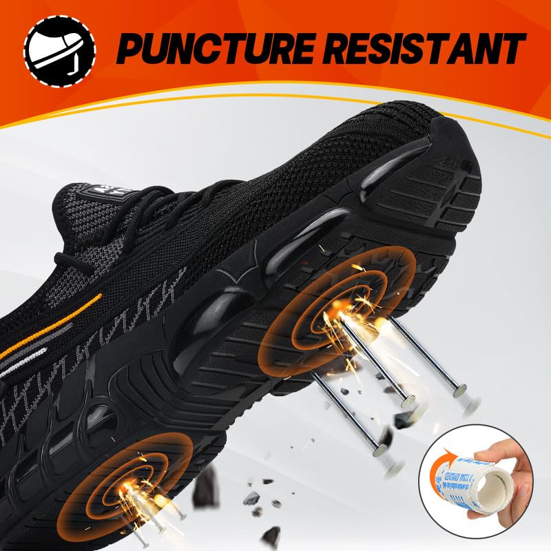 WESTMARE Truss Breathable Steel Toe Work Sneakers
