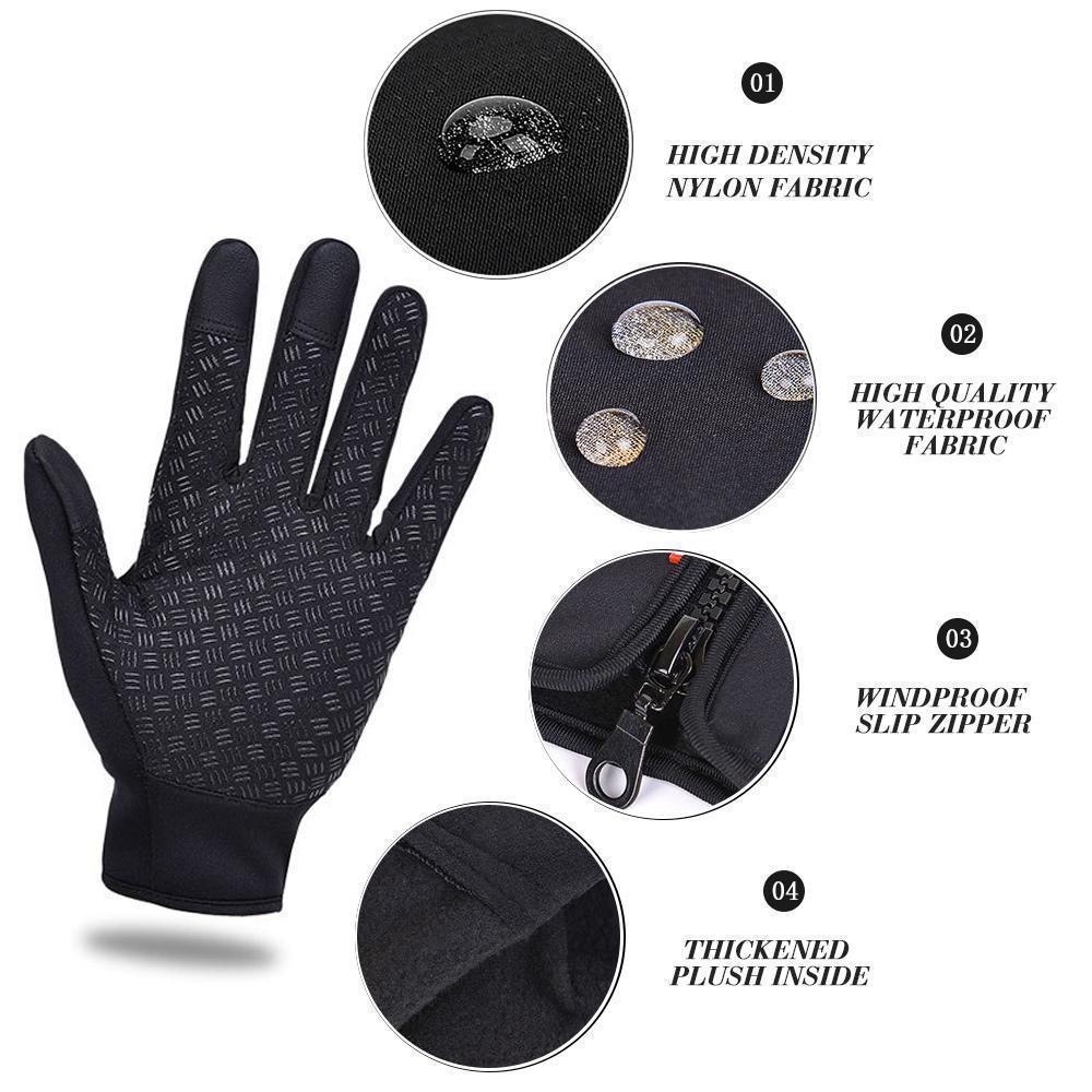 WESTMARE Touch Screen Windproof Thermal Gloves - Black
