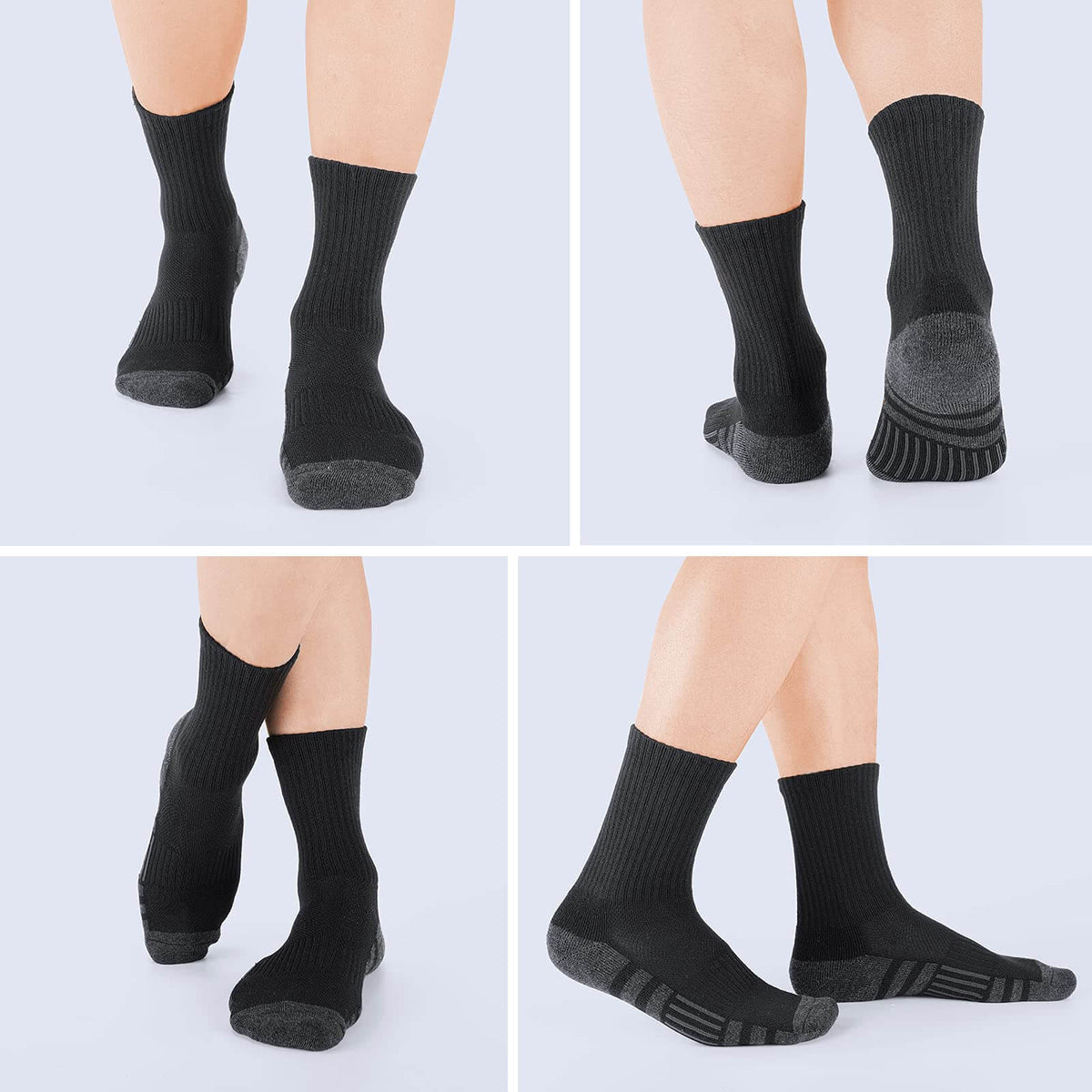 WESTMARE Men's Breathable Crew Socks One Size 6 Pairs