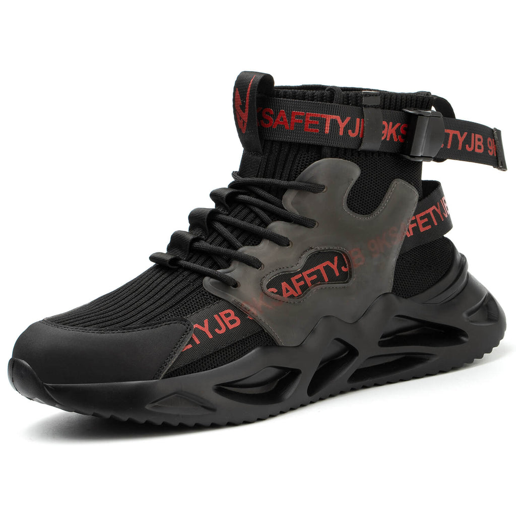 WESTMARE Exo High-Top Steel Toe Work Shoes - Black