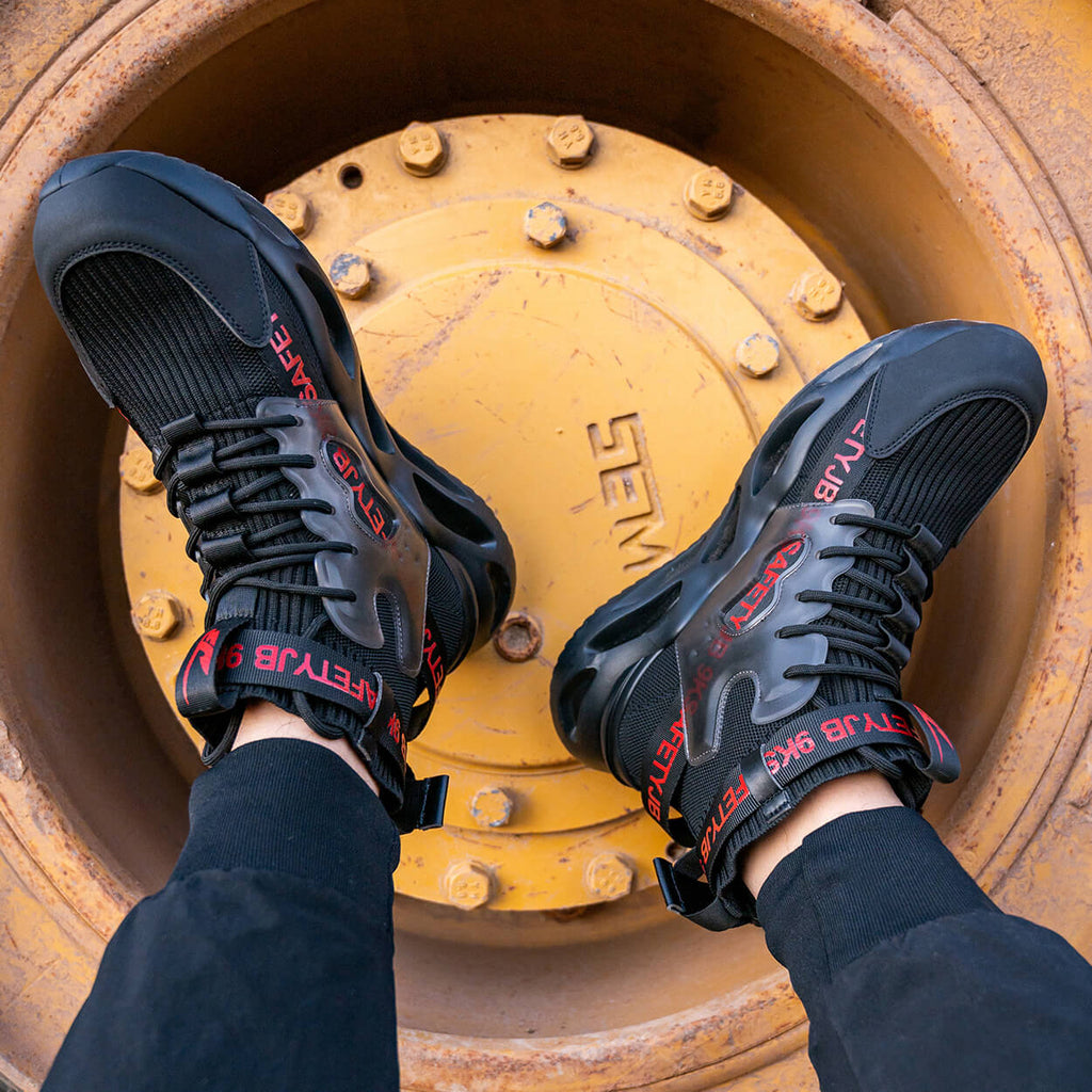 WESTMARE Exo High-Top Steel Toe Work Shoes - Black