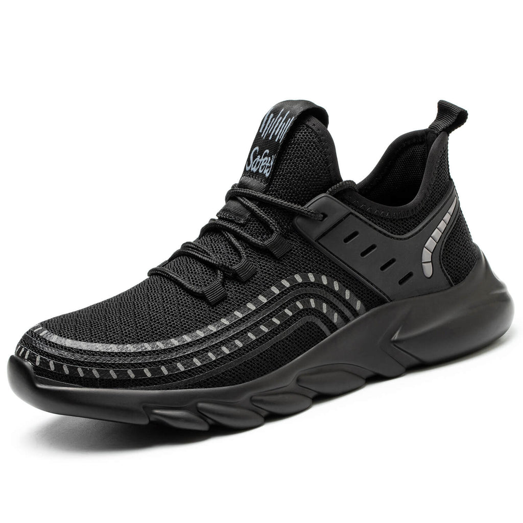 WESTMARE Soren Steel Toe Lightweight Work Sneakers - Black