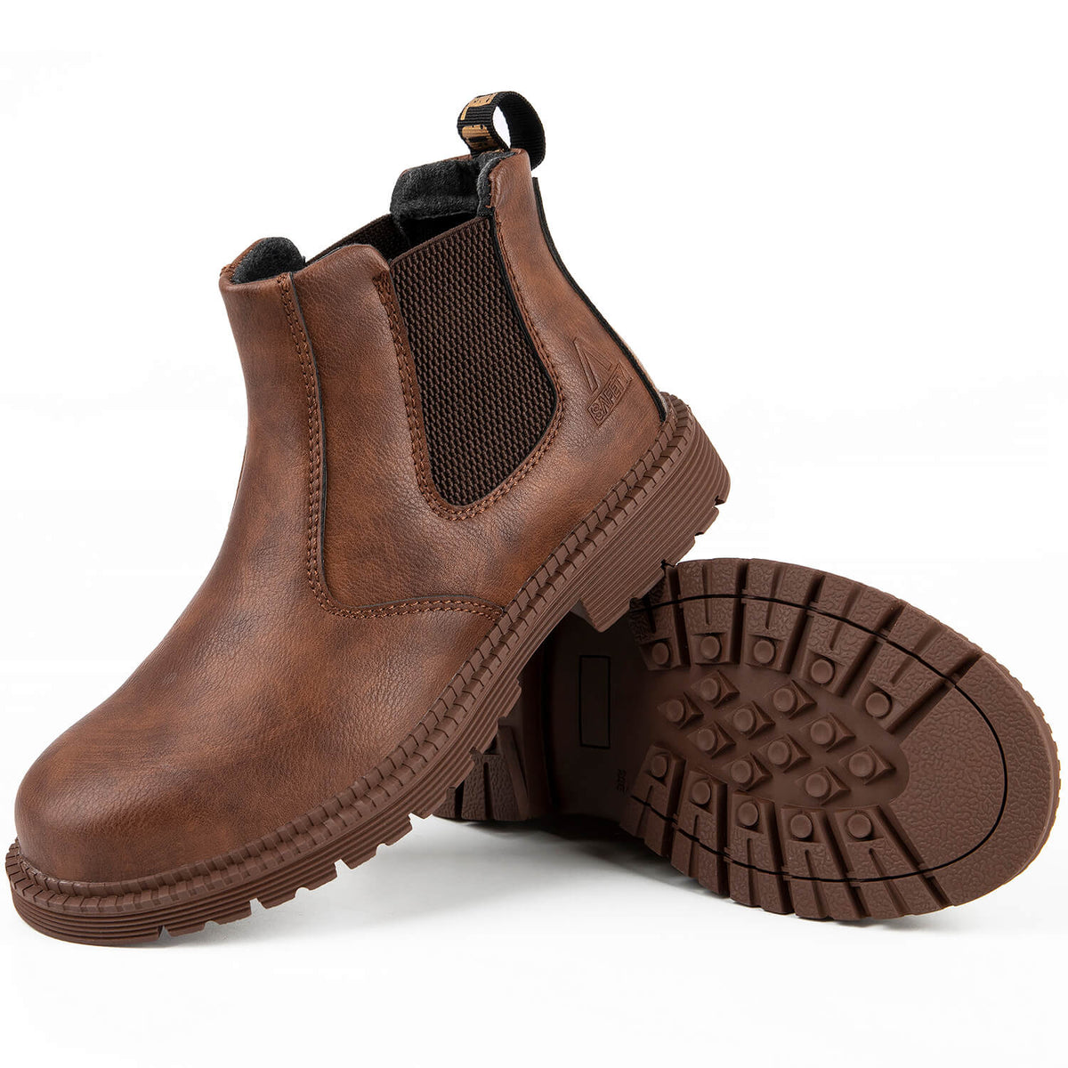 WESTMARE Anchor Steel Toe Chelsea Work Boots - Black