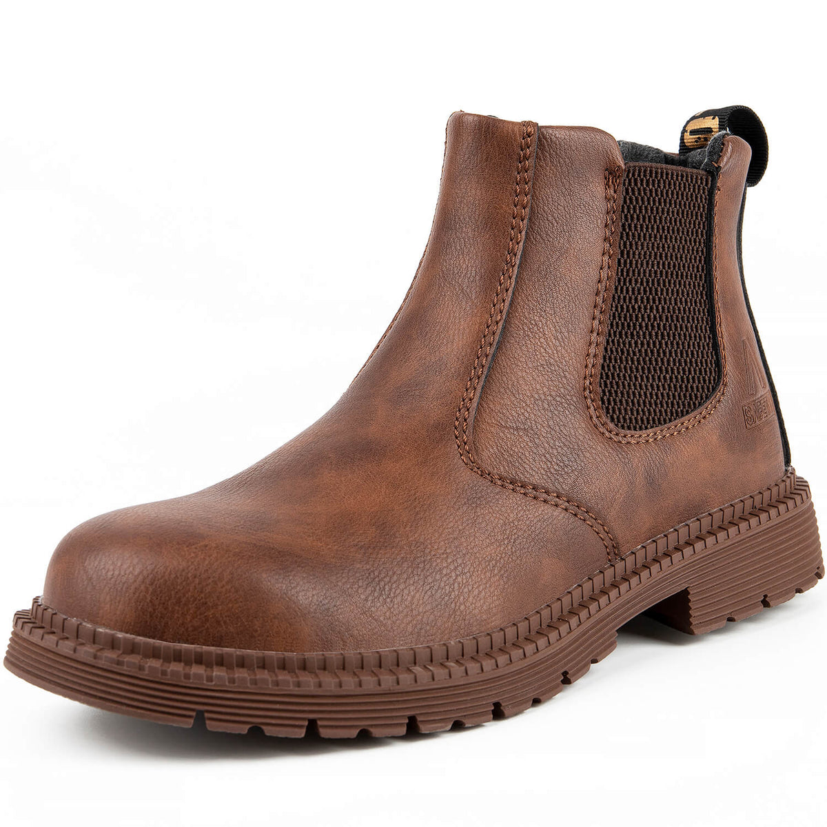WESTMARE Anchor Steel Toe Chelsea Work Boots - Black