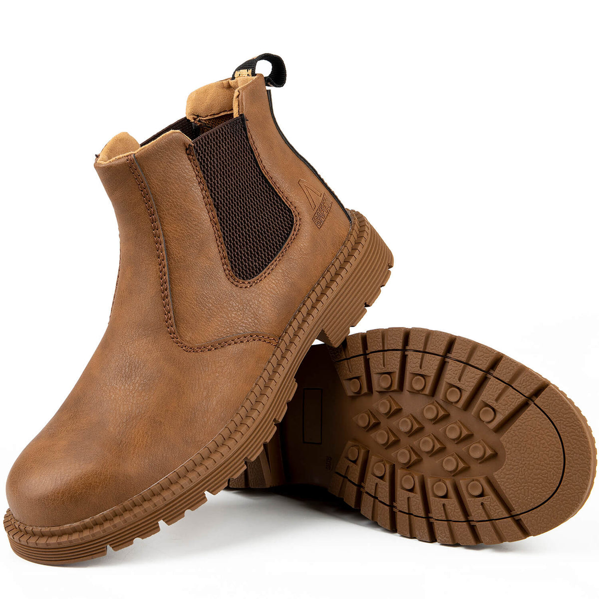 WESTMARE Anchor Steel Toe Chelsea Work Boots - Black