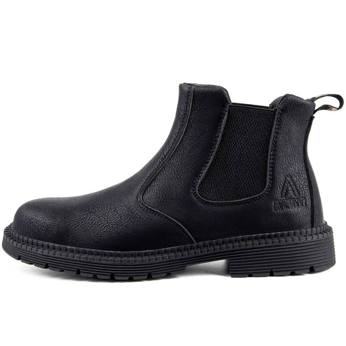 WESTMARE Anchor Steel Toe Chelsea Work Boots - Black