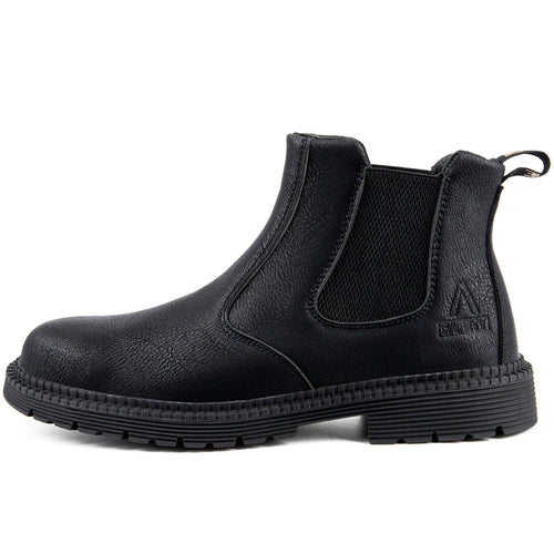 WESTMARE Anchor Steel Toe Chelsea Work Boots - Black