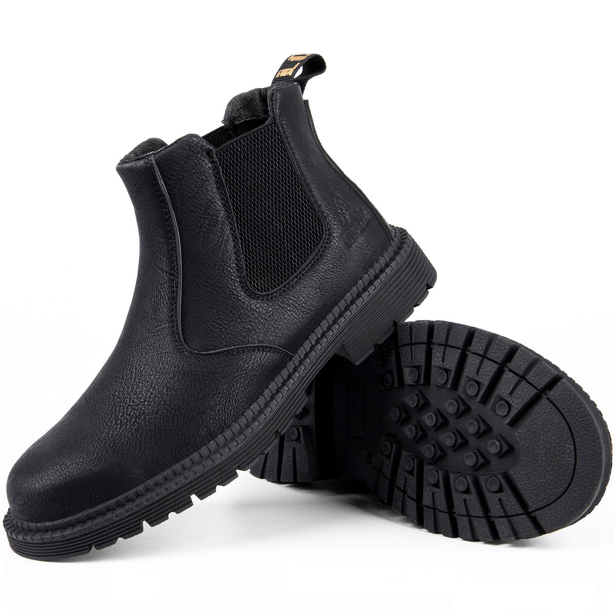 WESTMARE Anchor Steel Toe Chelsea Work Boots - Black