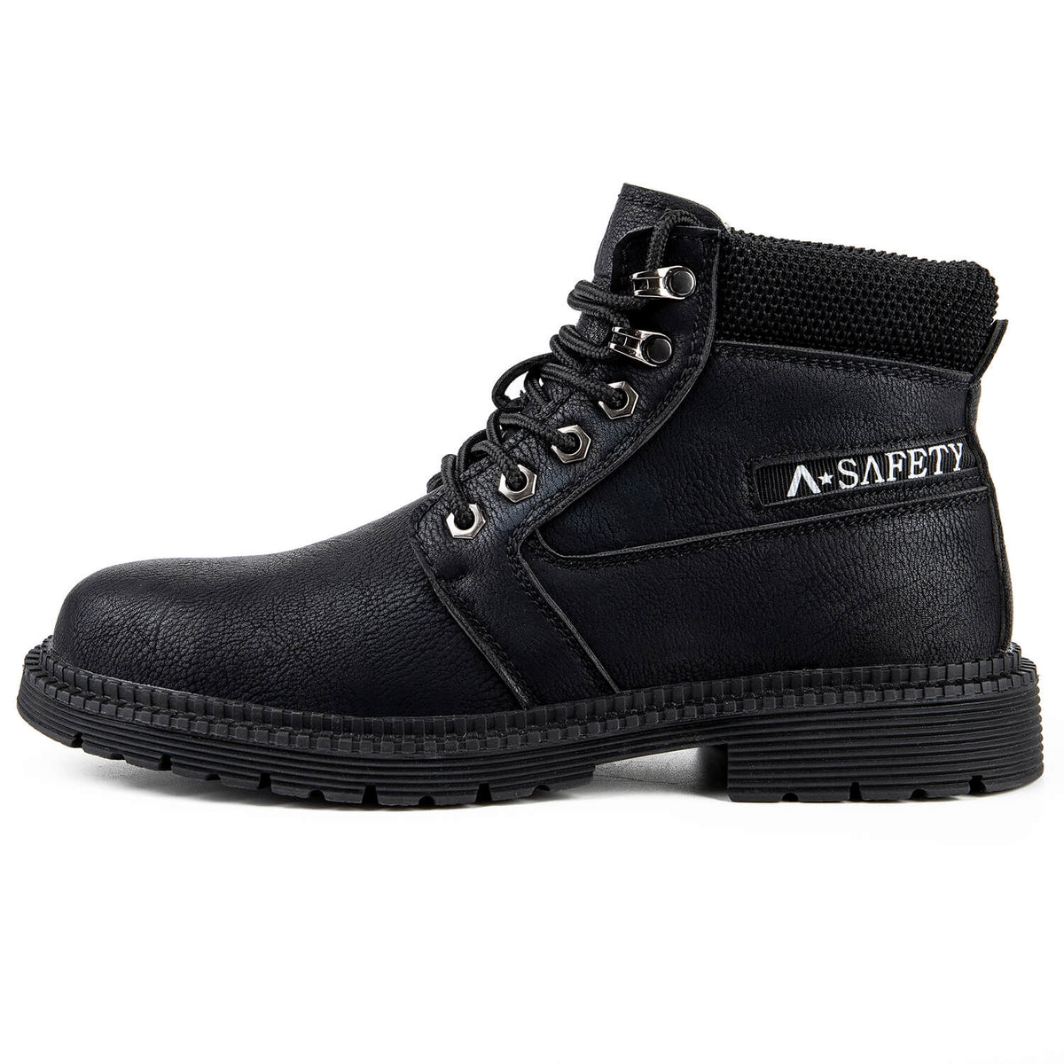 WESTMARE Non-Slip Waterproof Steel Toe Boots - Black