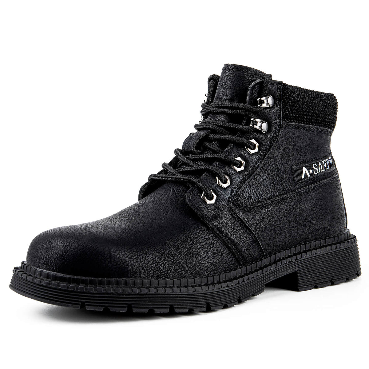 WESTMARE Non-Slip Waterproof Steel Toe Boots - Black