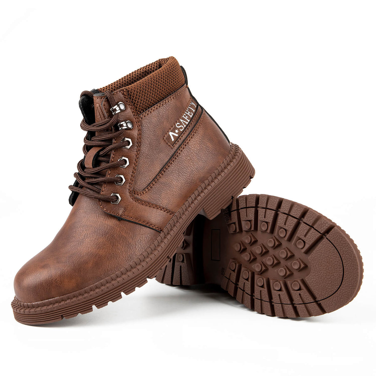 WESTMARE Non-Slip Waterproof Steel Toe Boots - Black