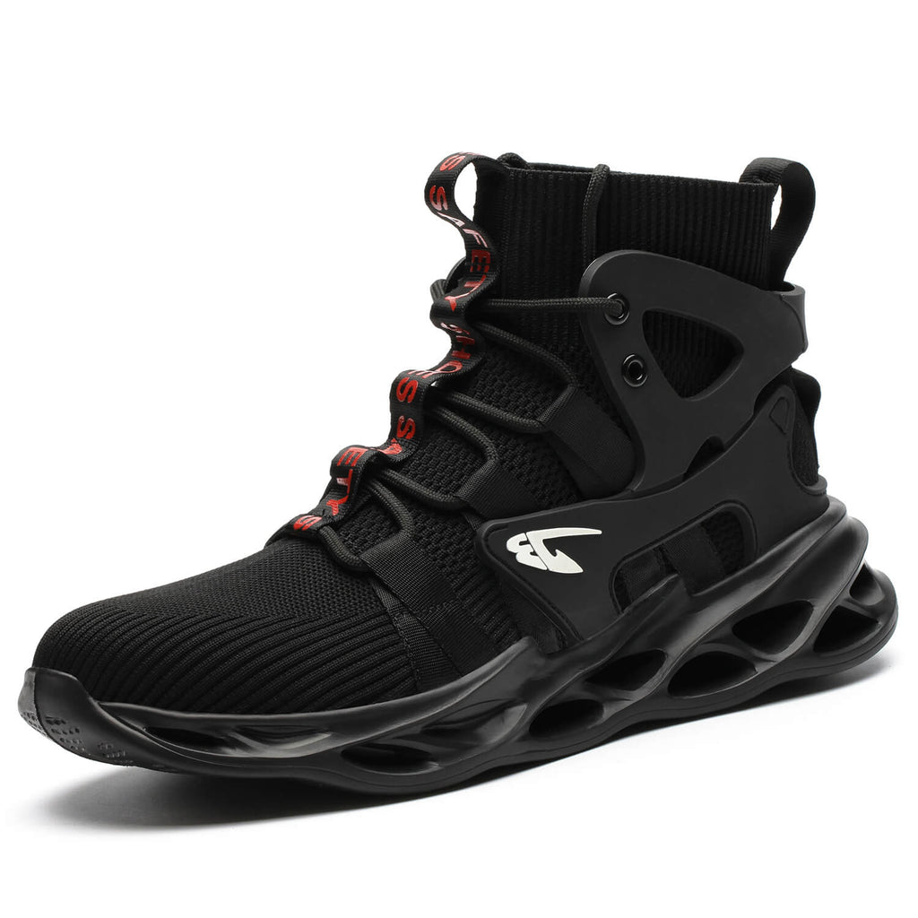 WESTMARE Pulse High-Top Steel Toe Work Sneakers - Black