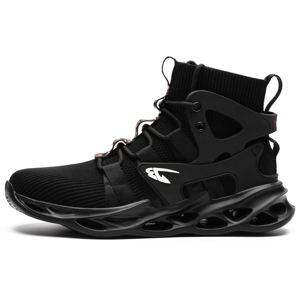 WESTMARE Pulse High-Top Steel Toe Work Sneakers - Black