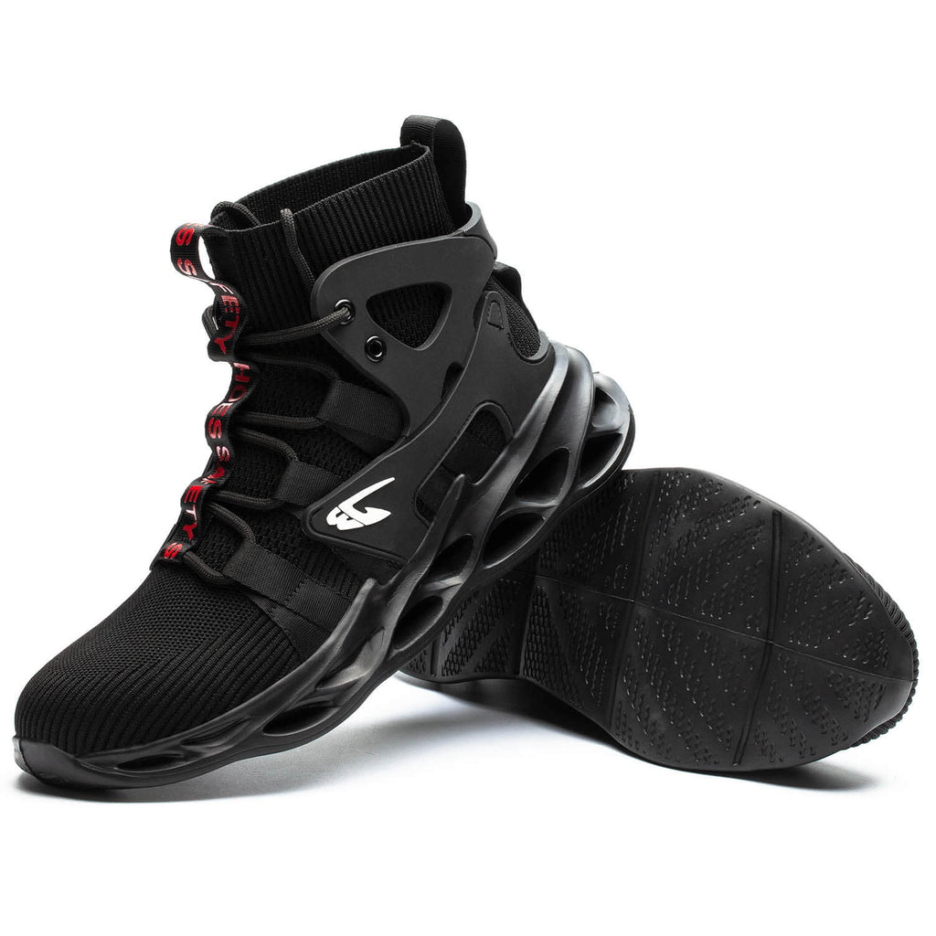 WESTMARE Pulse High-Top Steel Toe Work Sneakers - Black