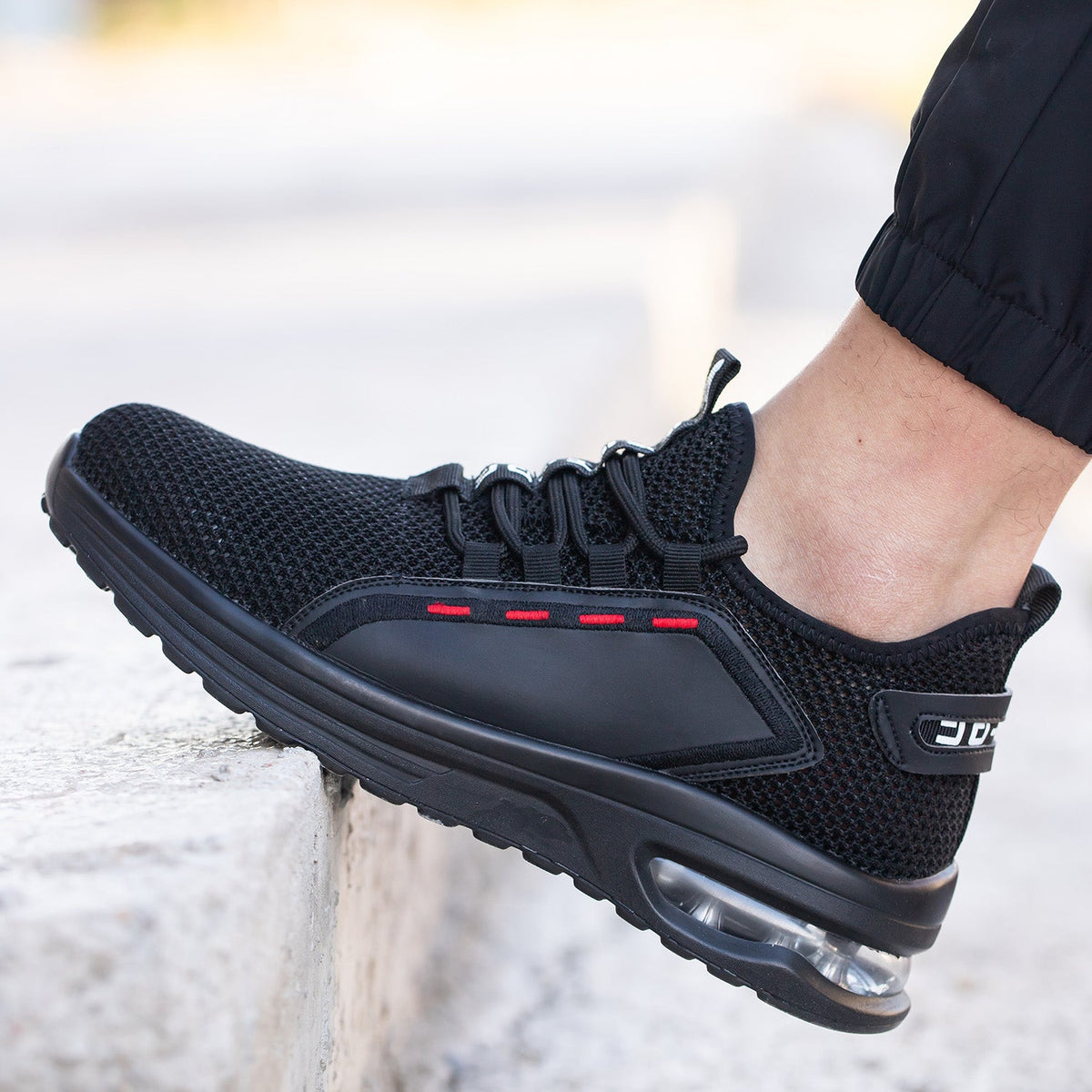WESTMARE Ventra Breathable Steel Toe Work Sneakers - Black