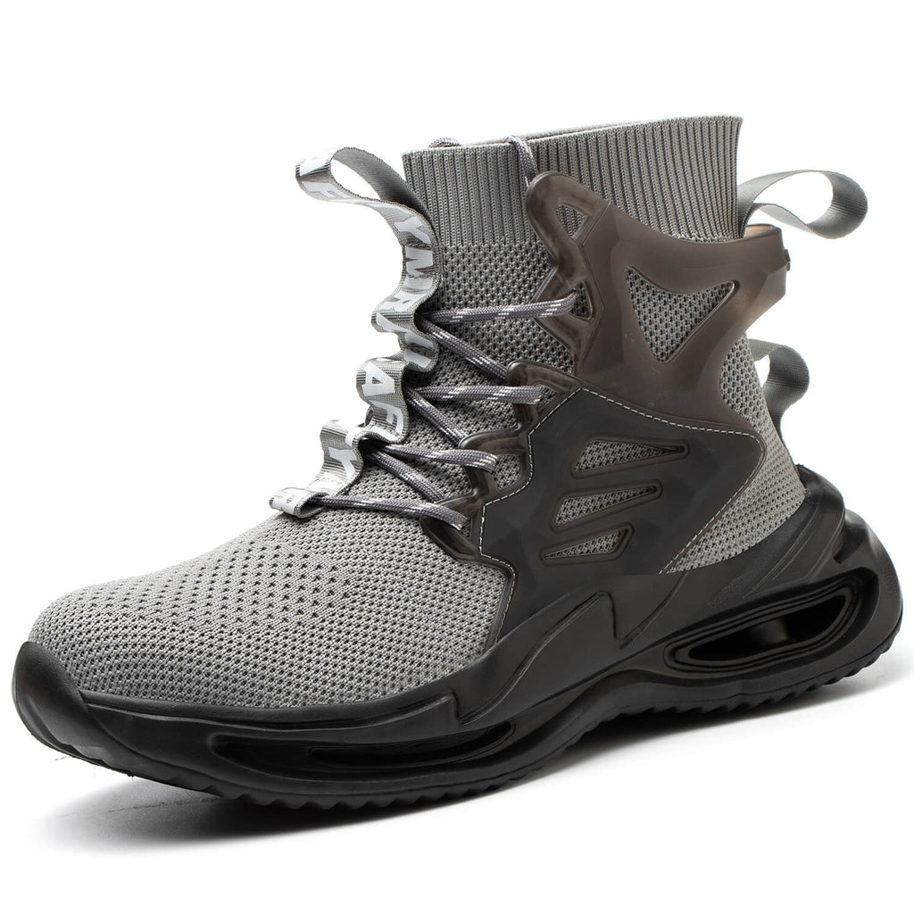 WESTMARE Rook Men's High-Top Steel Toe Work Shoes - Black