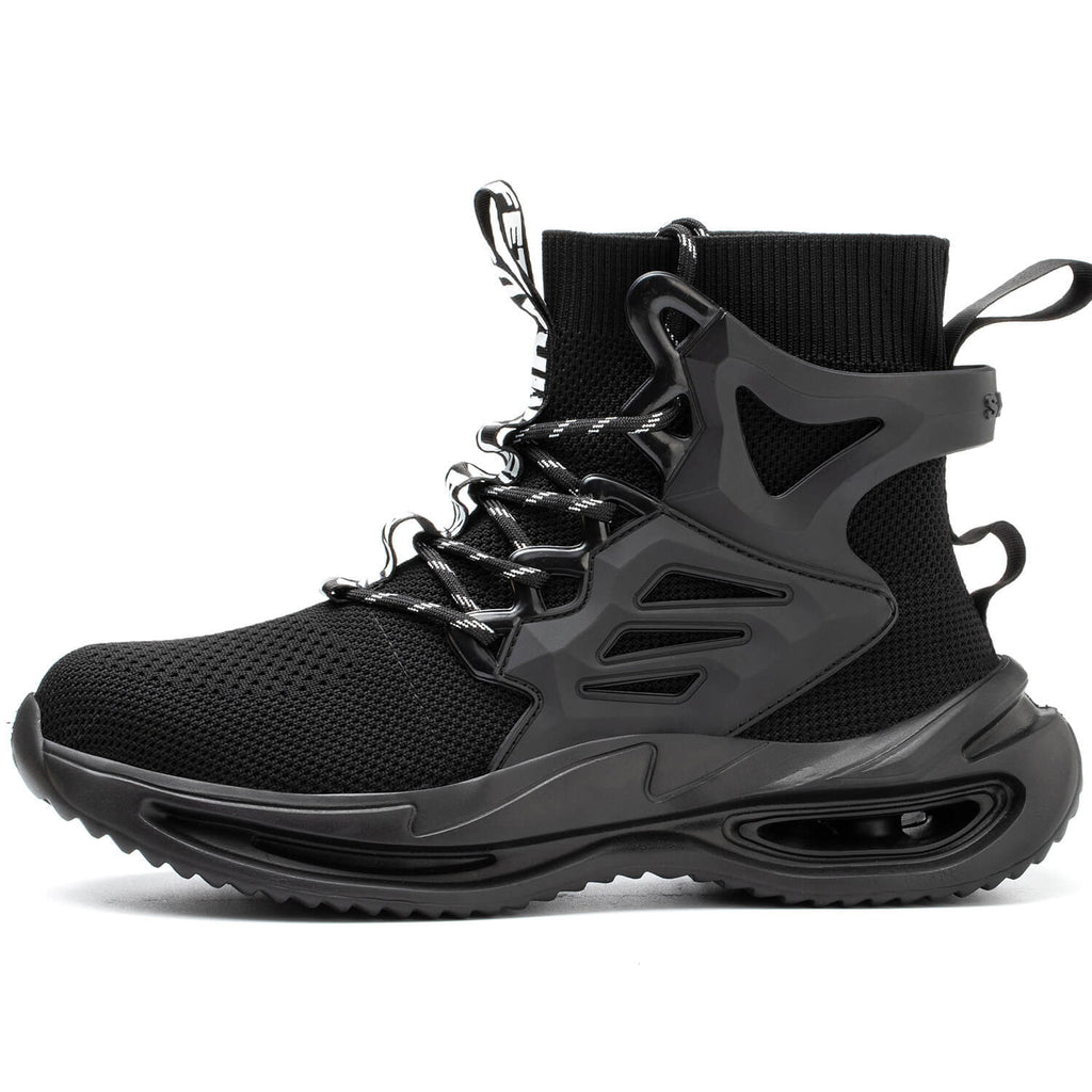 WESTMARE Rook Men's High-Top Steel Toe Work Shoes - Black