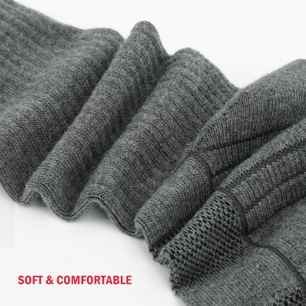 WESTMARE Athletic Cotton Crew Socks 5 Pairs - White