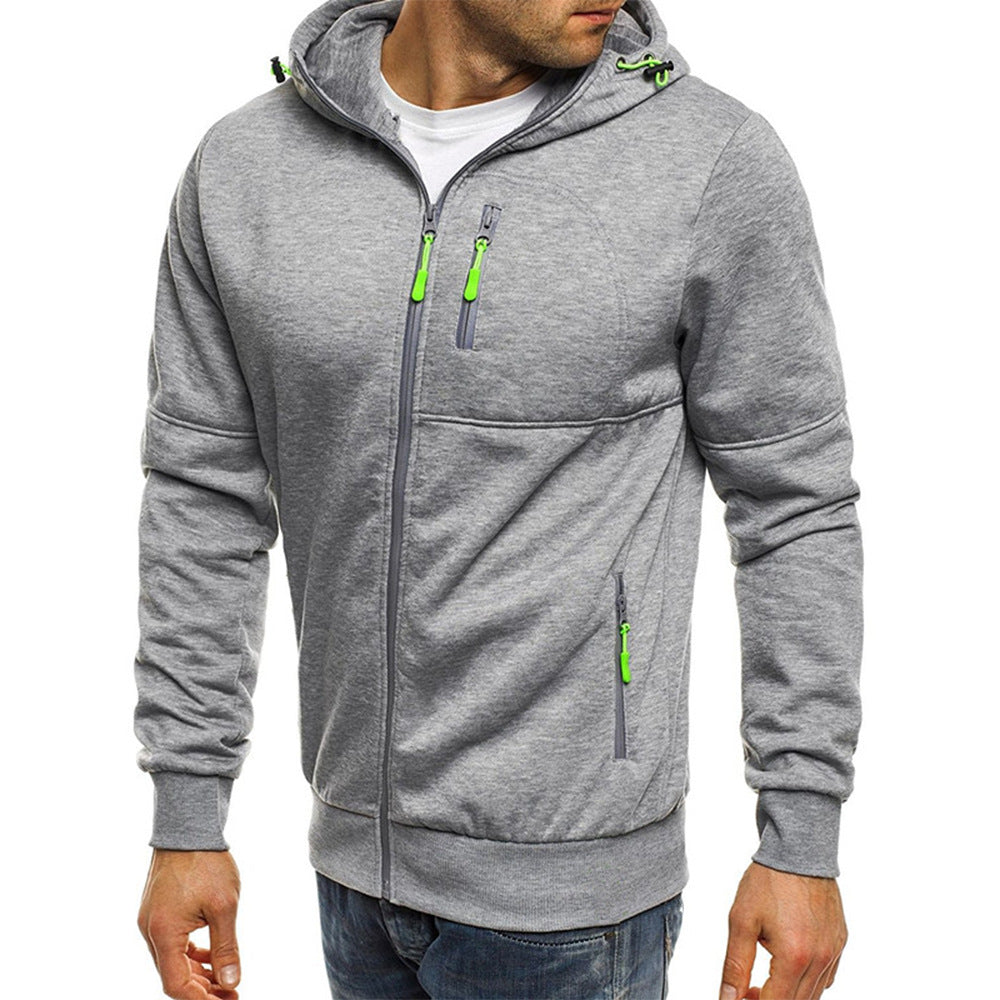 WESTMARE Men's Loose Fit Full-Zip Work Hoodie - Gray