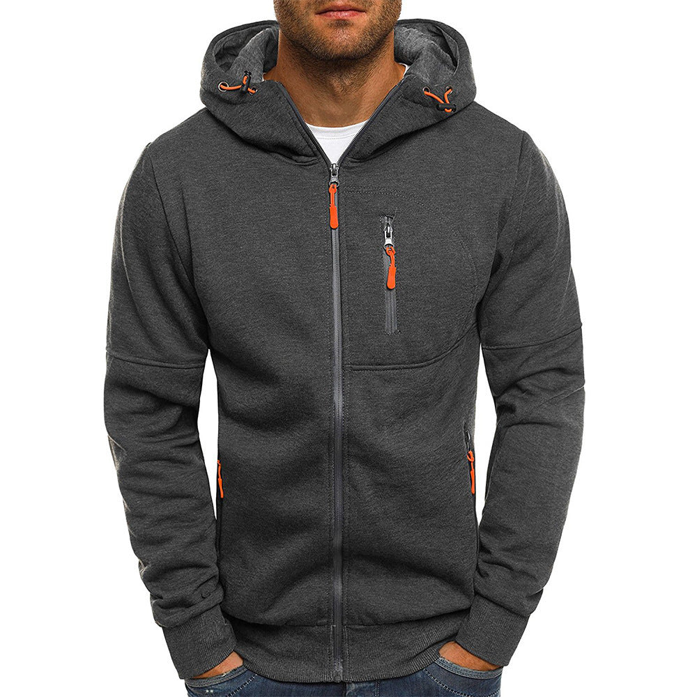 WESTMARE Men's Loose Fit Full-Zip Work Hoodie - Gray