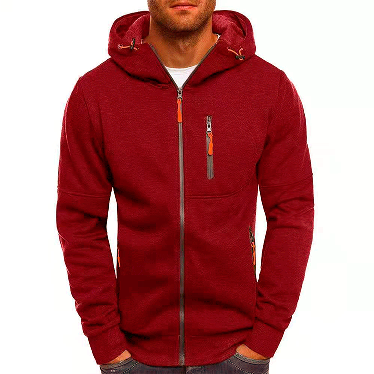 WESTMARE Men's Loose Fit Full-Zip Work Hoodie - Black