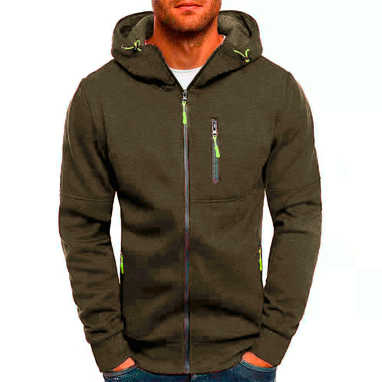 WESTMARE Men's Loose Fit Full-Zip Work Hoodie - Black