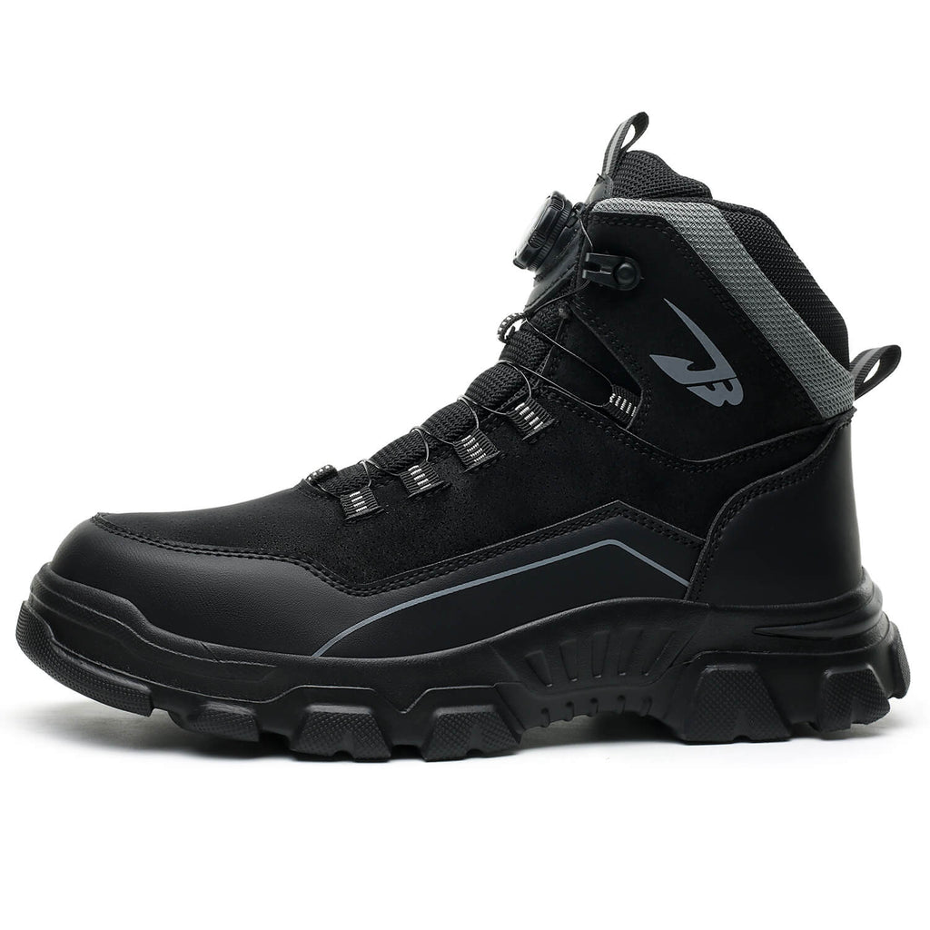 WESTMARE Helix 6" Dial-Lacing Steel Toe Work Boots - Black