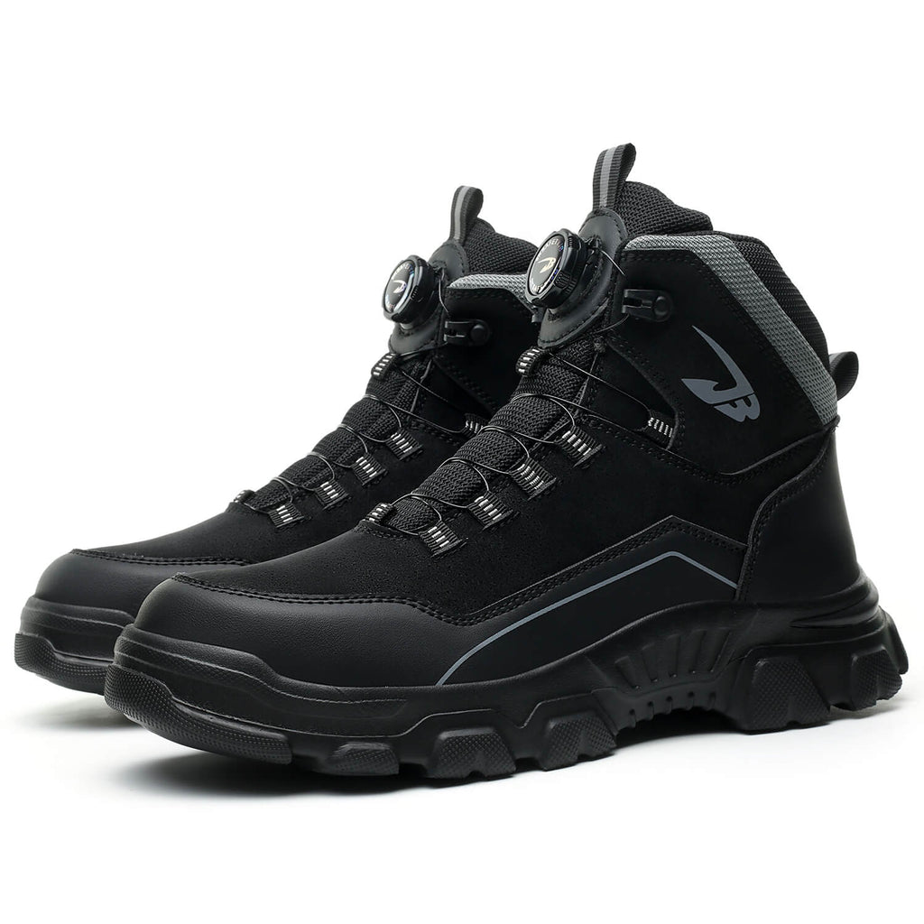 WESTMARE Helix 6" Dial-Lacing Steel Toe Work Boots - Black