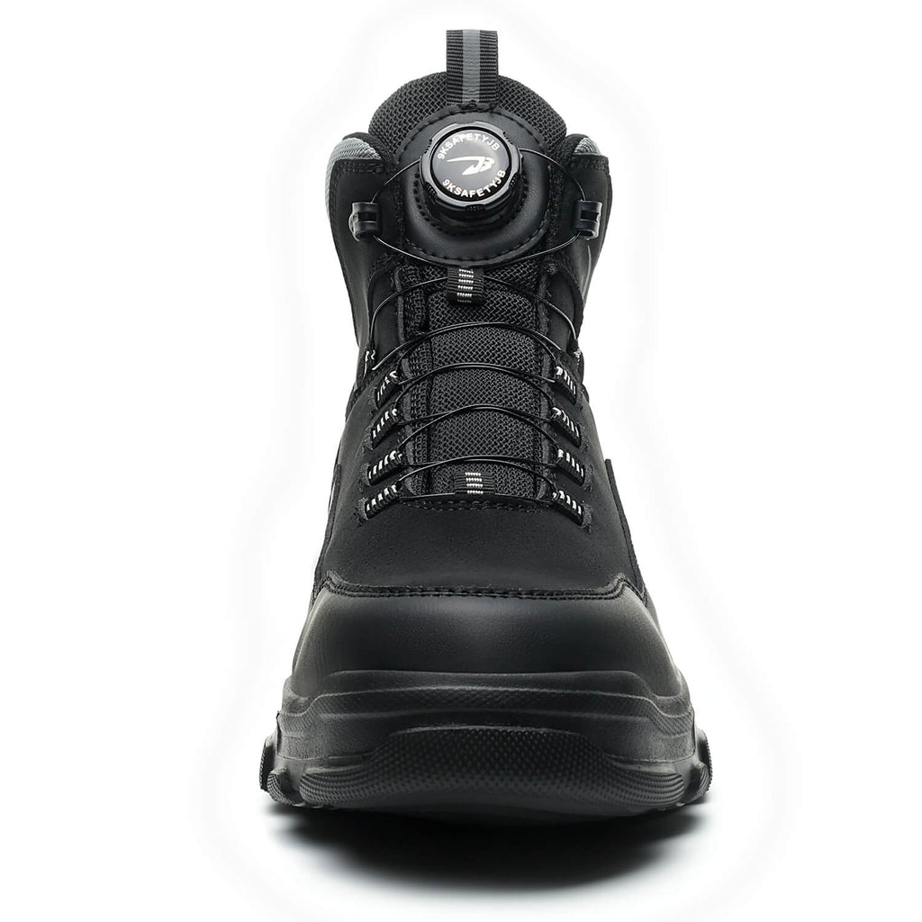 WESTMARE Helix 6" Dial-Lacing Steel Toe Work Boots - Black
