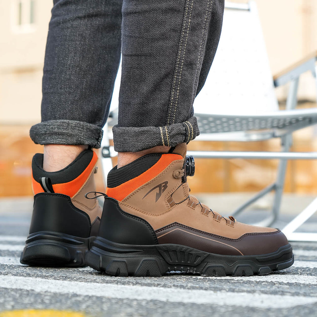 WESTMARE Helix 6" Dial-Lacing Steel Toe Work Boots - Black