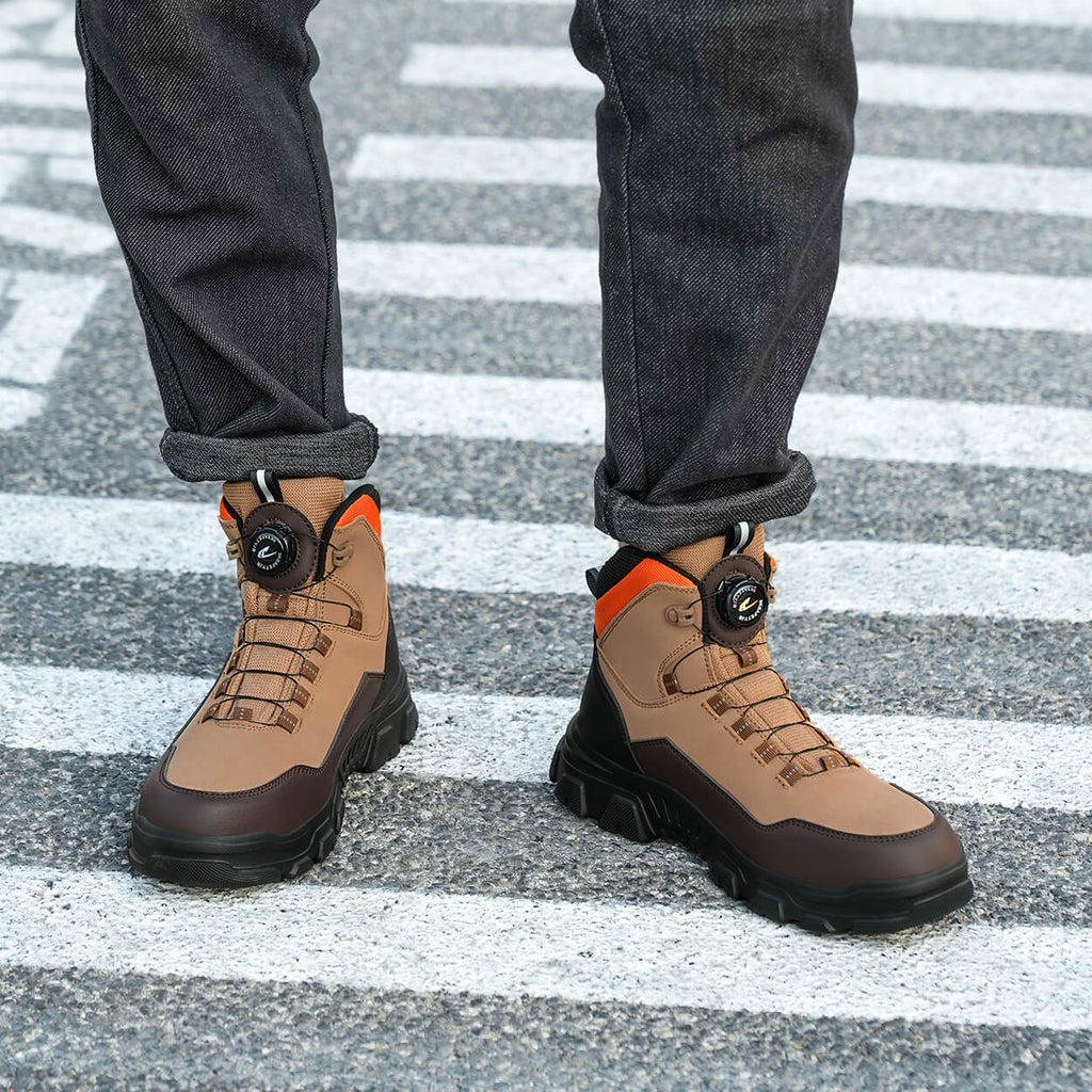 WESTMARE Helix 6" Dial-Lacing Steel Toe Work Boots - Khaki