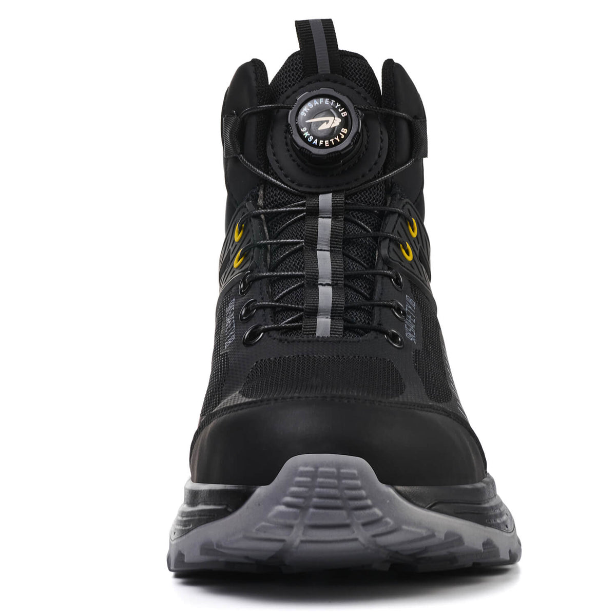WESTMARE Rivet 6" Steel Toe Dial-Lacing Work Boots - Black