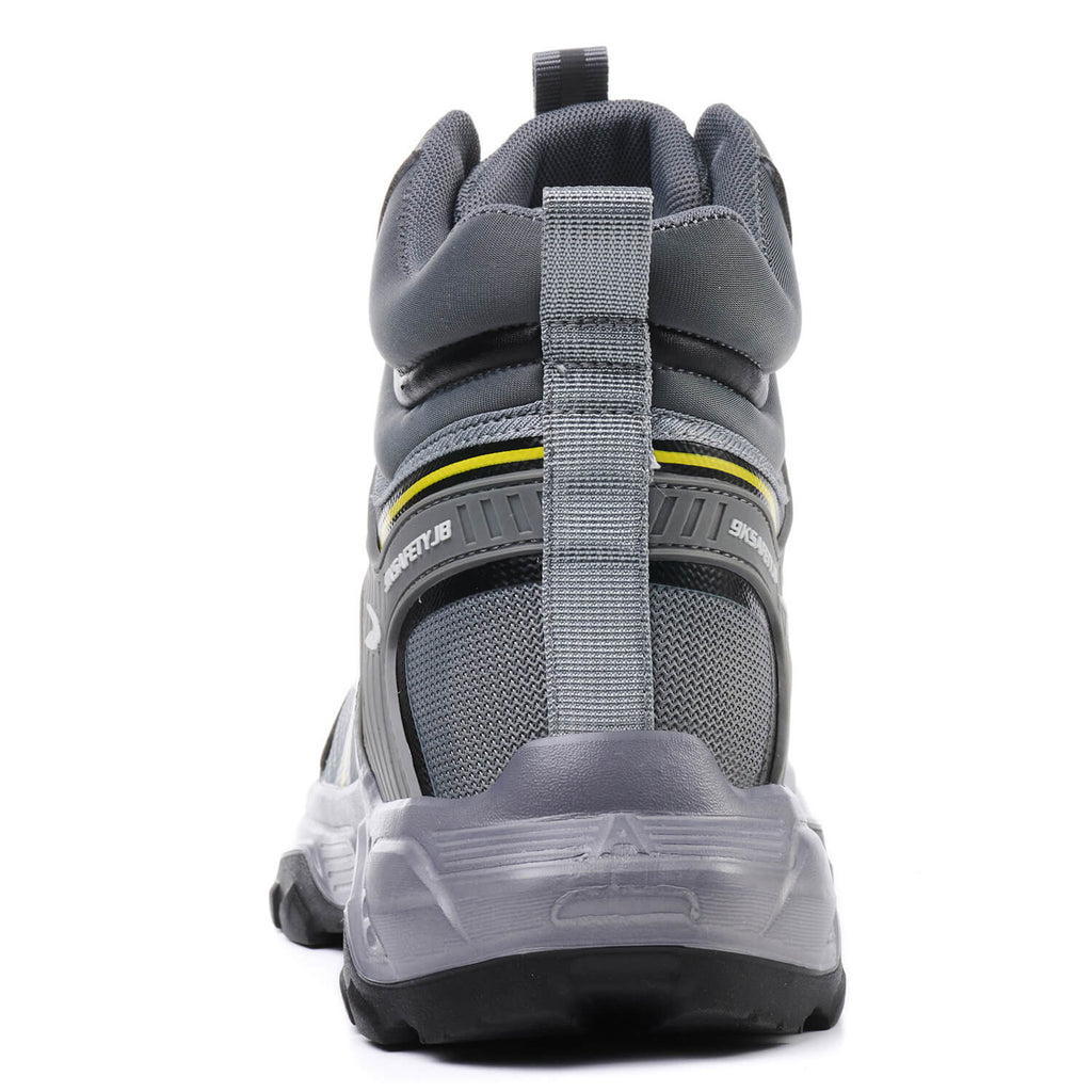 WESTMARE Rivet 6" Steel Toe Dial-Lacing Work Boots - Gray