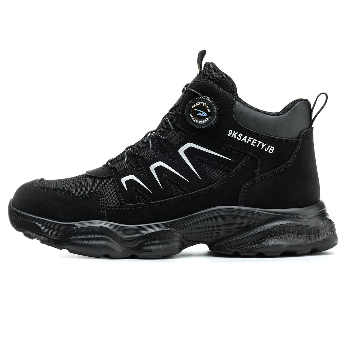 WESTMARE Ascent Steel Toe Dial-Lacing Work Boots - Black