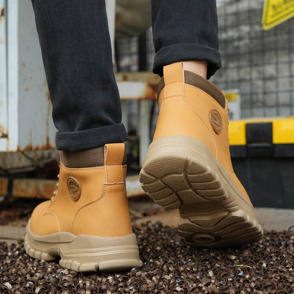 WESTMARE Rexton 6" Lightweight Steel Toe Work Boots - Yellow