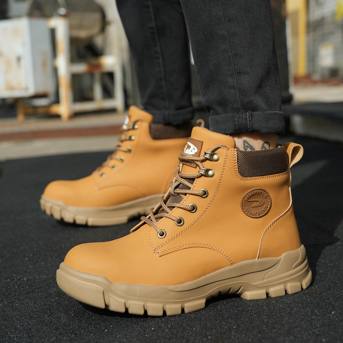 WESTMARE Rexton 6" Lightweight Steel Toe Work Boots - Yellow