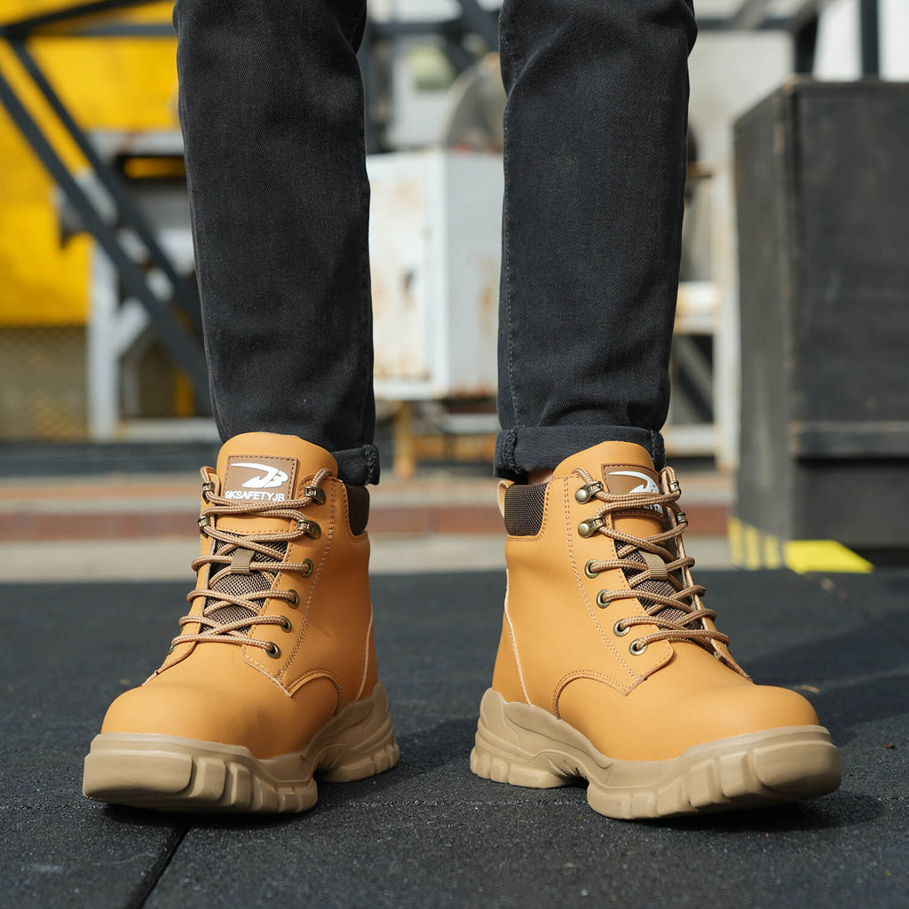 WESTMARE Rexton 6" Lightweight Steel Toe Work Boots - Yellow