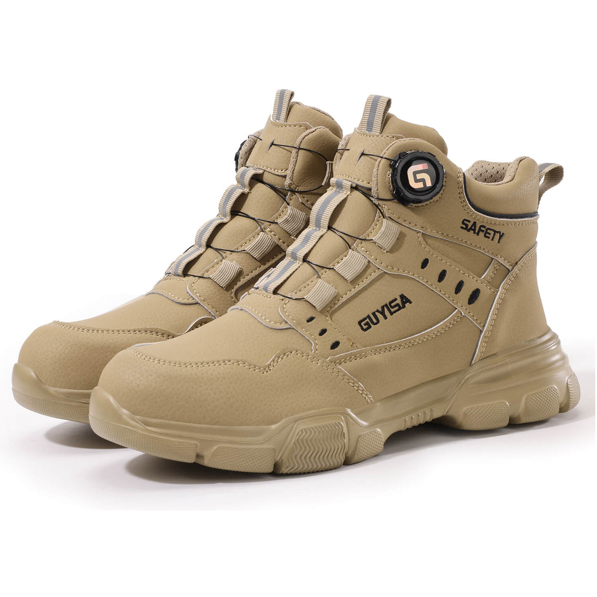 WESTMARE Terra 6" Lightweight Steel Toe Dial-Lacing Work Boots - Khaki