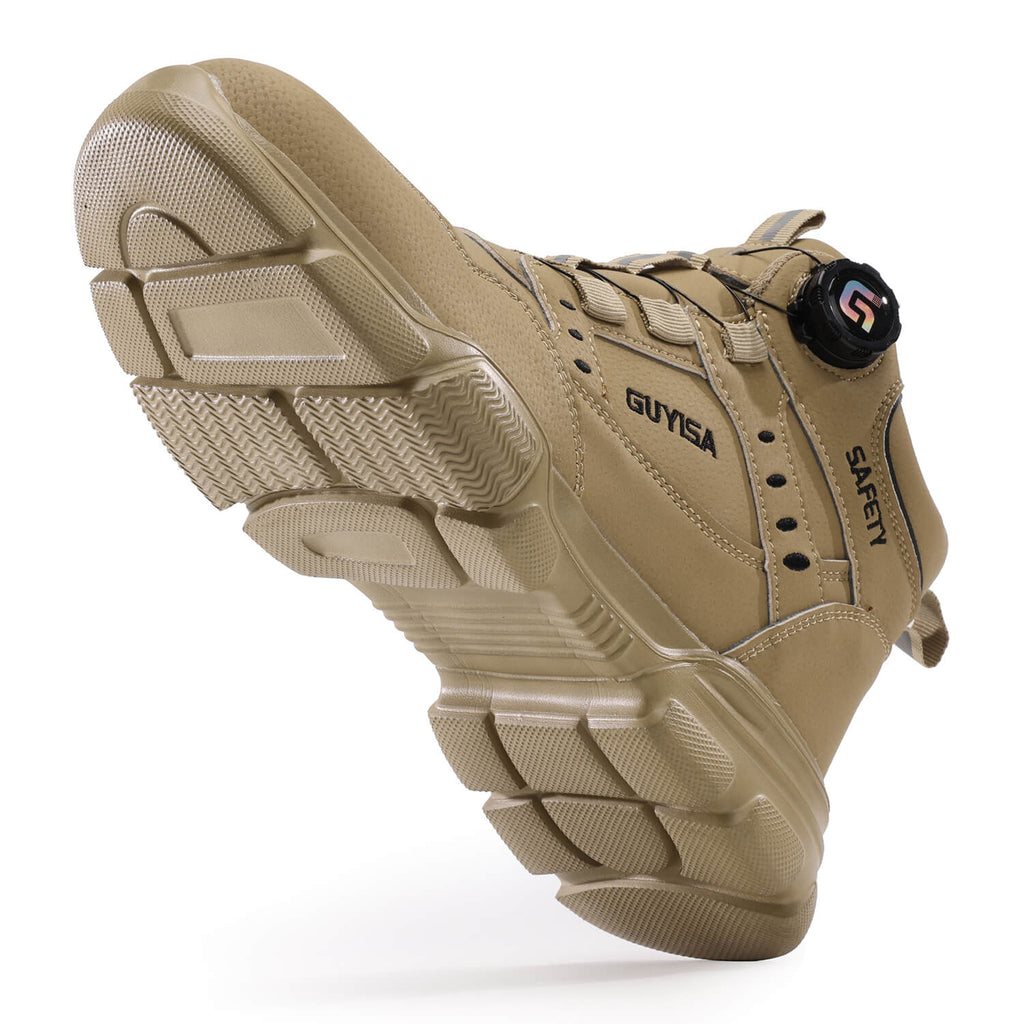 WESTMARE Terra 6" Lightweight Steel Toe Dial-Lacing Work Boots - Khaki