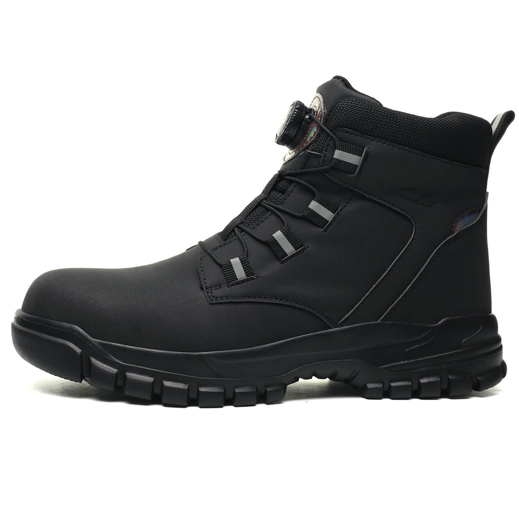 WESTMARE Varden 6" Dial-Lacing Steel Toe Work Boots - Black