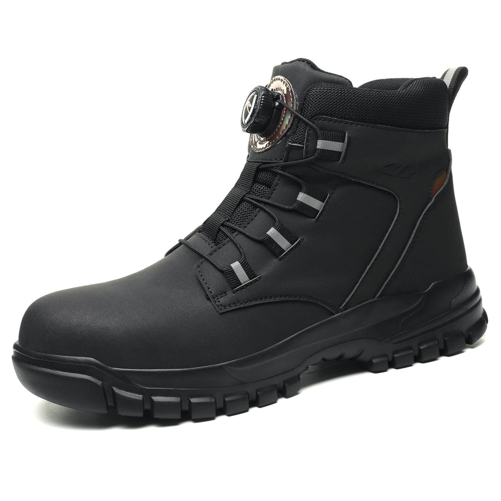 WESTMARE Varden 6" Dial-Lacing Steel Toe Work Boots - Black