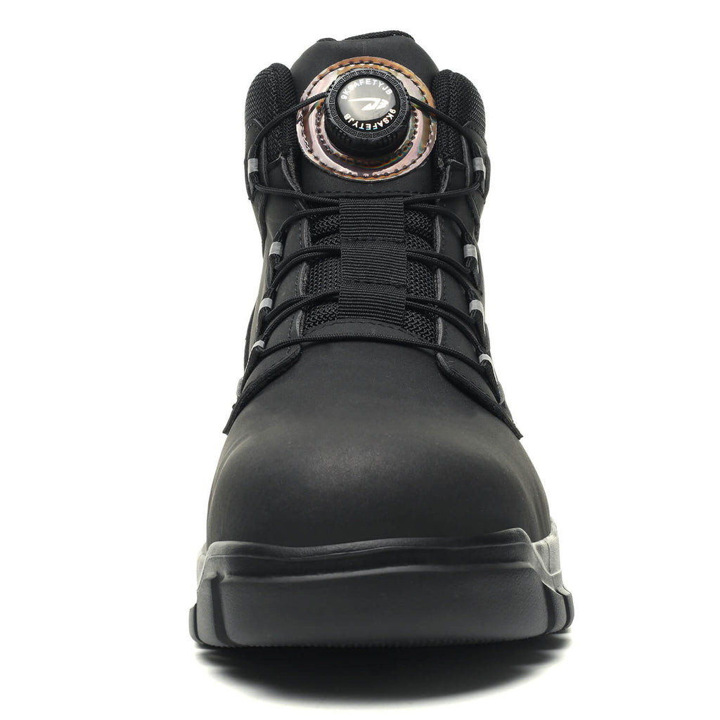 WESTMARE Varden 6" Dial-Lacing Steel Toe Work Boots - Black