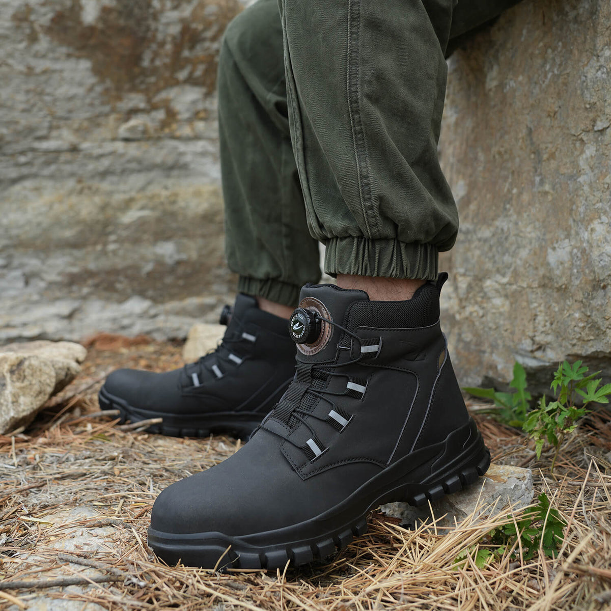 WESTMARE Varden 6" Dial-Lacing Steel Toe Work Boots - Black