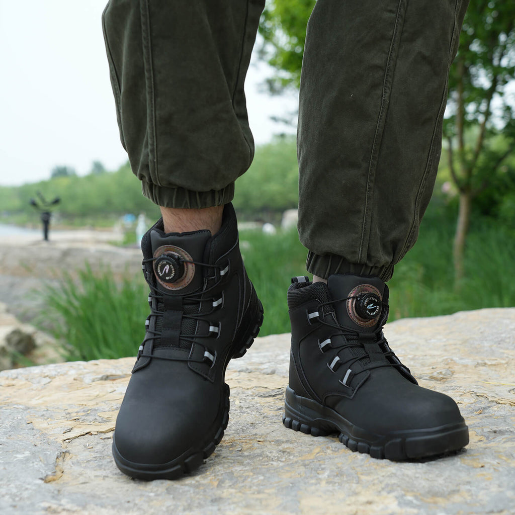 WESTMARE Varden 6" Dial-Lacing Steel Toe Work Boots - Black