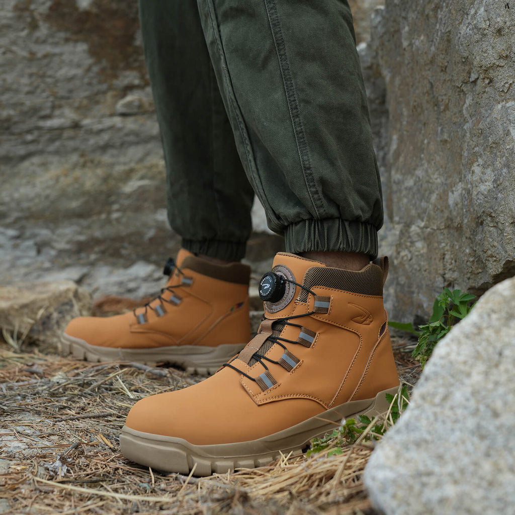 WESTMARE Varden 6" Dial-Lacing Steel Toe Work Boots - Gray