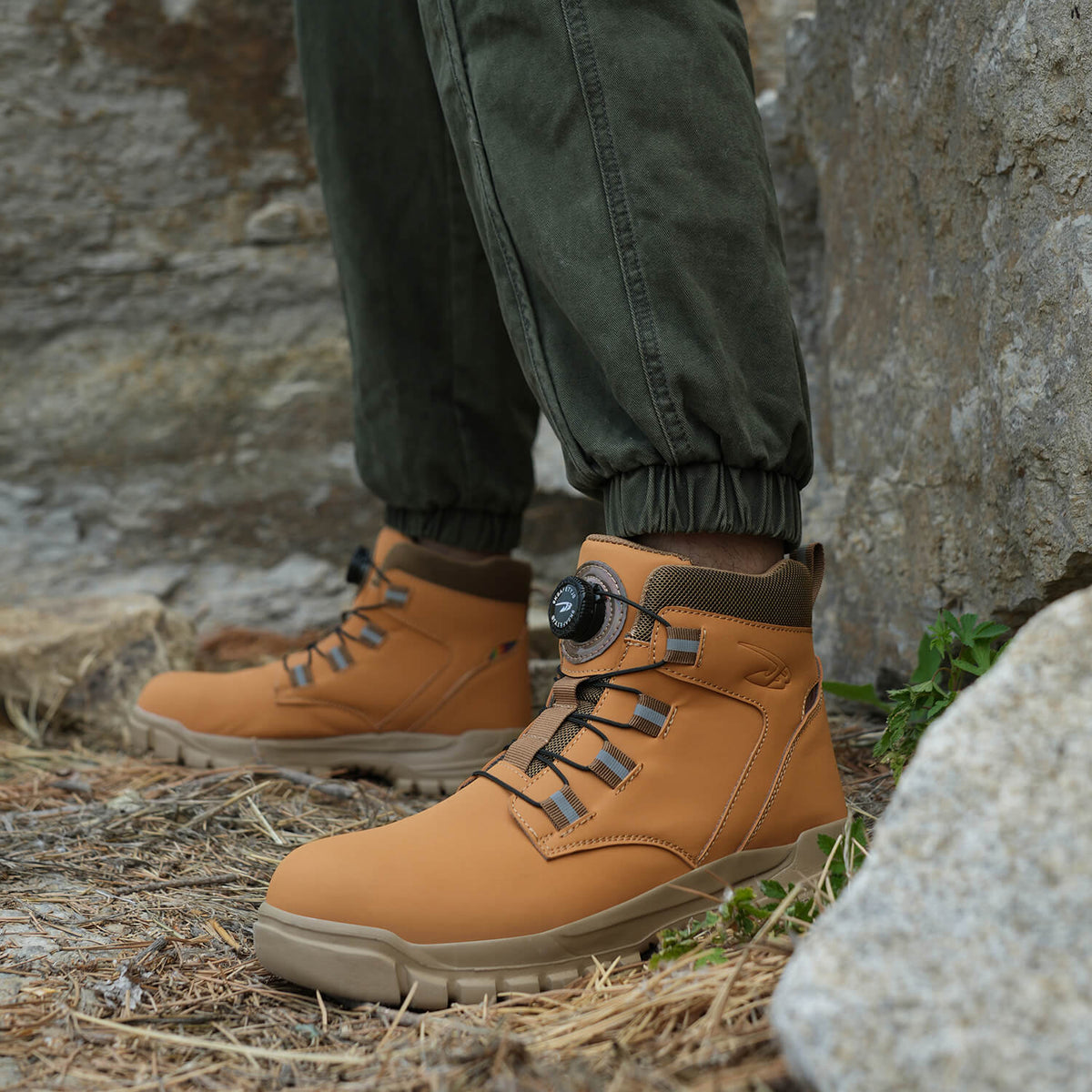 WESTMARE Varden 6" Dial-Lacing Steel Toe Work Boots - Gray