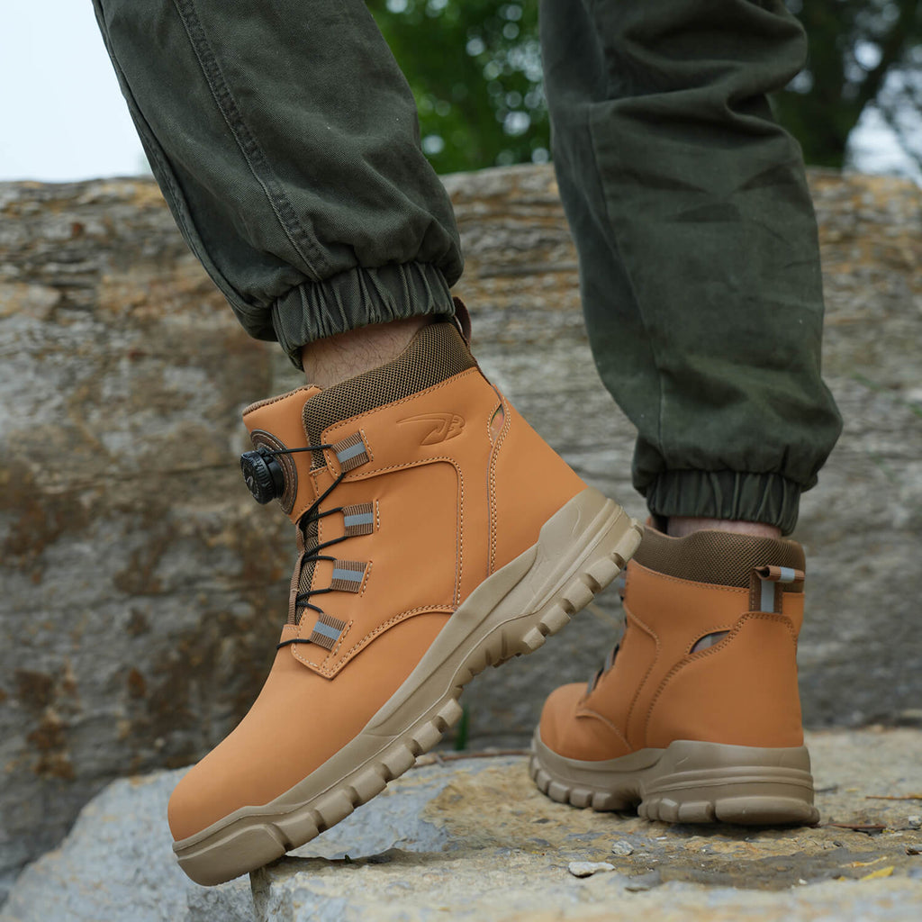 WESTMARE Varden 6" Dial-Lacing Steel Toe Work Boots - Gray