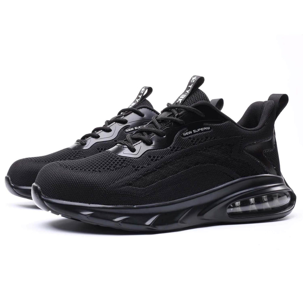 WESTMARE Propel Air-Cushion Steel Toe Work Sneakers - Black